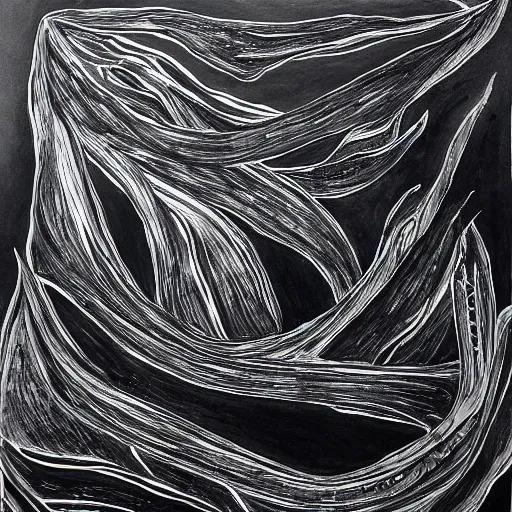 Image similar to m, black paint, black marker, black ink, art by Mead Syd,