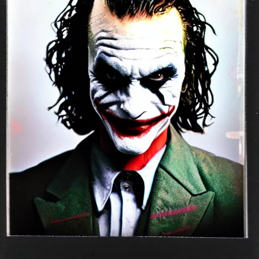 Image similar to a polaroid of the joker