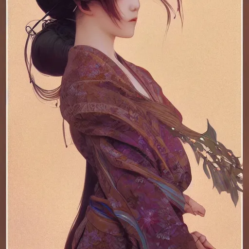 Image similar to a japanese woman diffuse lighting, fantasy, intricate, elegant, highly detailed, lifelike, photorealistic, digital painting, artstation, illustration, concept art, smooth, sharp focus, art by John Collier and Albert Aublet and Krenz Cushart and Artem Demura and Alphonse Mucha