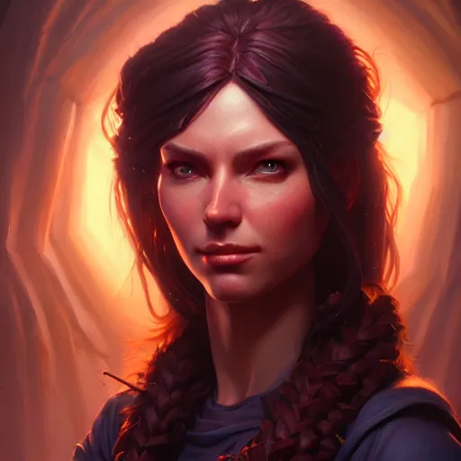 Prompt: a fantasy style portrait painting of jill winternitz oil painting unreal 5 daz. rpg portrait, extremely detailed artgerm greg rutkowski greg hildebrandt tim hildebrandt