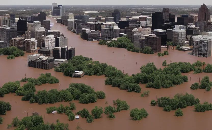 Image similar to Minneapolis after a flood, cityscape, 35mm