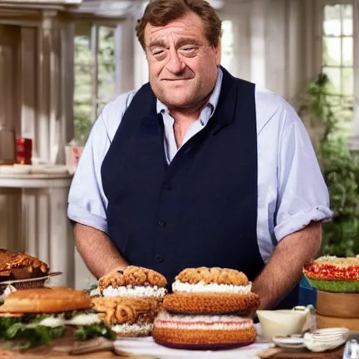 Prompt: John Goodman in the great British bake off