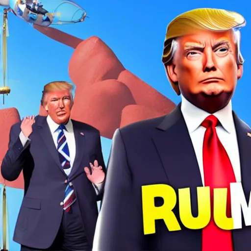 Image similar to donald trump in fortnite