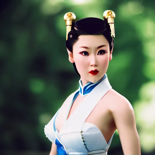 Image similar to film still of Chun-Li, sigma 85mm f/1.4, 4k, depth of field, high resolution, 4k, 8k, hd, full color