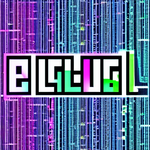 Image similar to a logo saying the word pixel, cyberpunk aesthetic, highly detailed, cool background