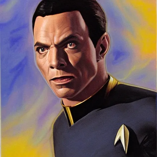 Prompt: dax from star trek : deep space nine. realistic concept art painting,