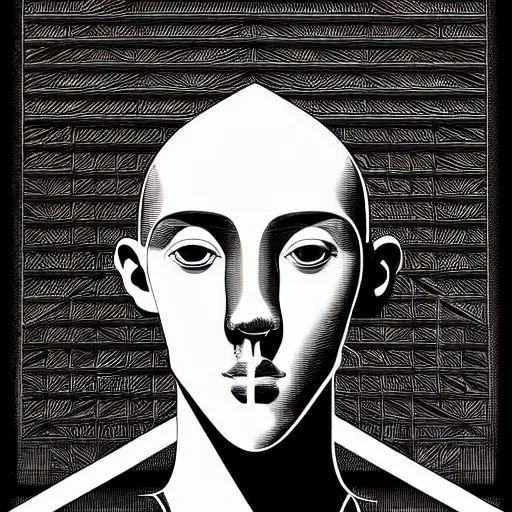 Image similar to white conceptual figurative post - morden monumental abstract portrait made by escher and piranesi, highly conceptual figurative art, intricate detailed illustration, illustration sharp geometrical detail, vector sharp graphic, controversial poster art, polish poster art