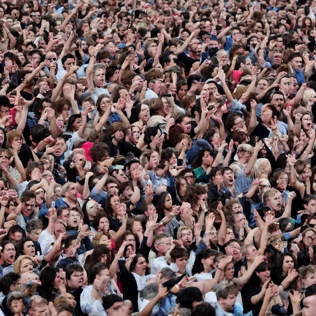 Image similar to crowd of adults crying and angry photo