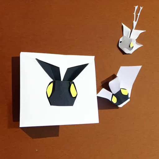 Prompt: hollow knight origami