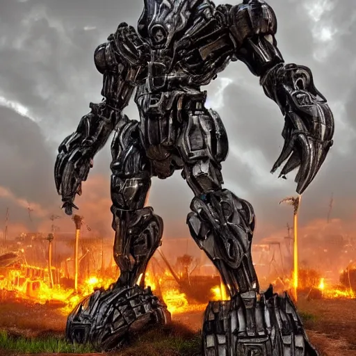 Prompt: Metal titan