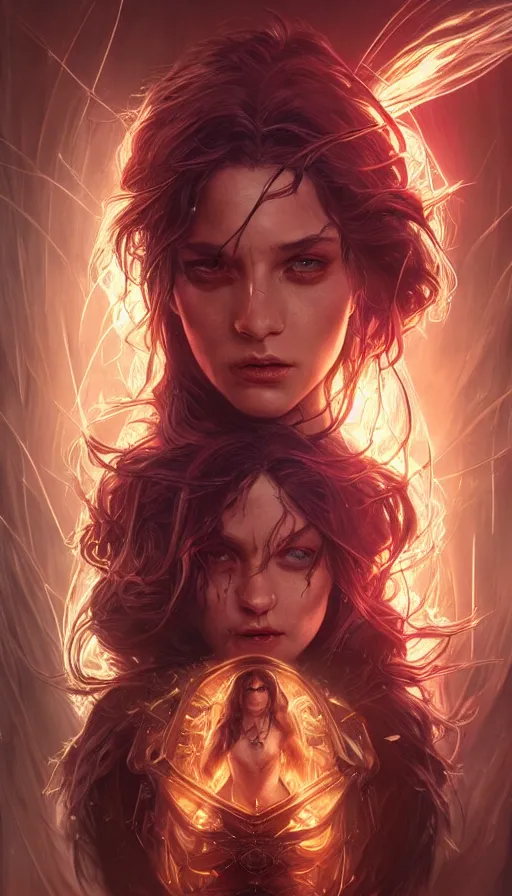 Image similar to furious gorgeous woman, lord of the rings, cyberpunk, neon, fibonacci, sweat drops, insane, intricate, highly detailed, digital painting, artstation, concept art, smooth, sharp focus, illustration, Unreal Engine 5, 8K, art by artgerm and greg rutkowski and alphonse mucha