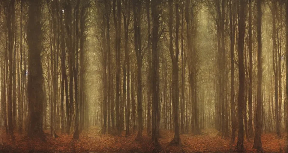 Prompt: Enchanted and magic forest, by Dan Witz