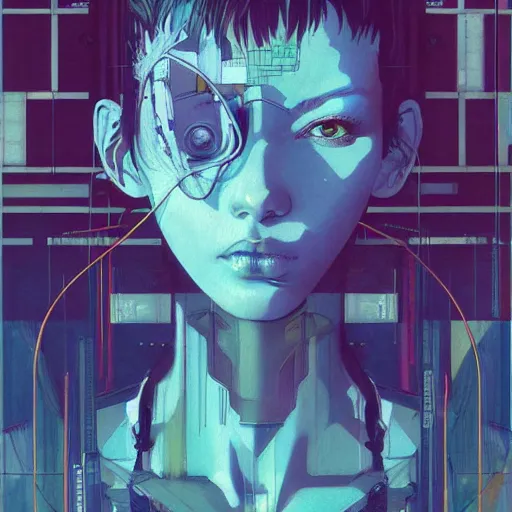 Prompt: citizen portrait soft light painted by james jean and katsuhiro otomo and chad little and erik jones, inspired by ghost in the shell, smooth face feature, intricate oil painting, high detail illustration, sharp high detail, manga and anime 1 9 9 9