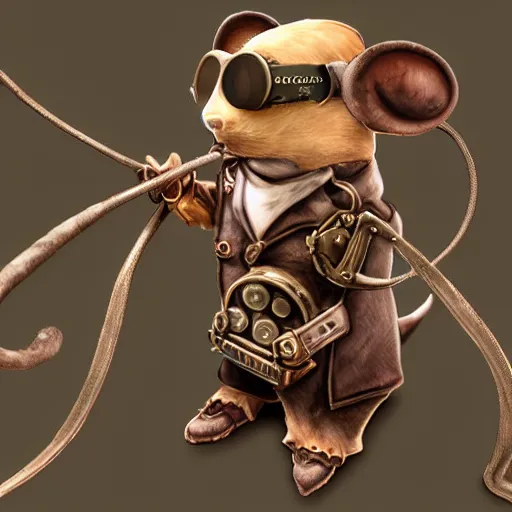 Image similar to a rat with steampunk googles, from NCSOFT