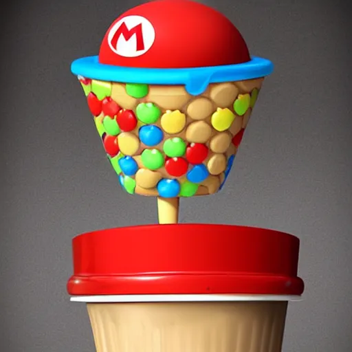 Image similar to super mario ice cream pop