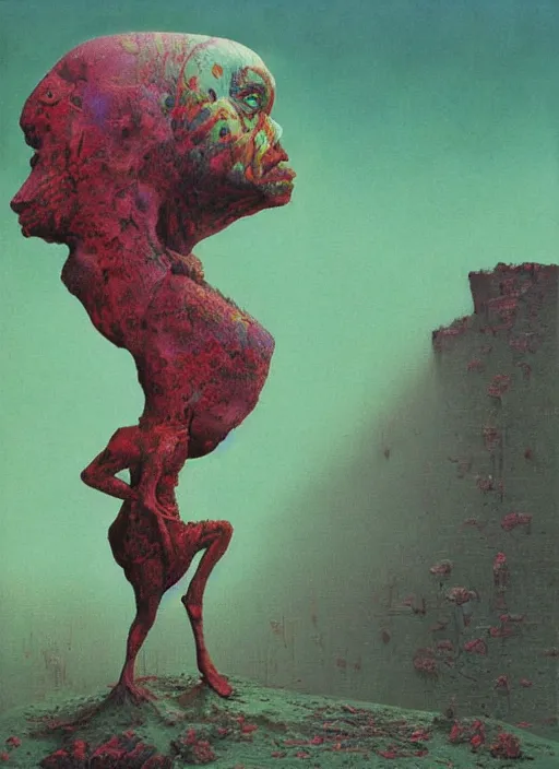 Image similar to alex jones by zdzislaw beksinski and lisa frank