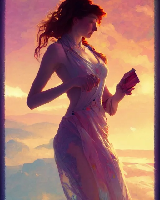 Prompt: eleanor tomlinson, posing, vaporwave, bedroom, highly detailed, digital painting, artstation, concept art, smooth, sharp focus, illustration, art by artgerm and greg rutkowski and alphonse mucha