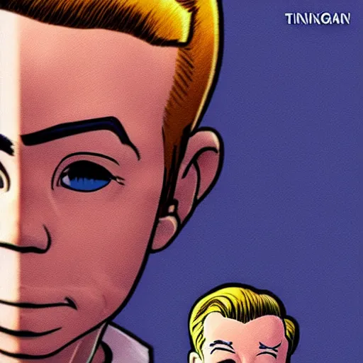 Prompt: portrait of tintin, style of artgerm