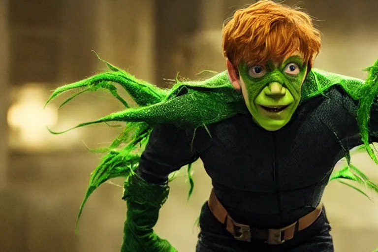 Image similar to Rupert Grint as The Green Goblin