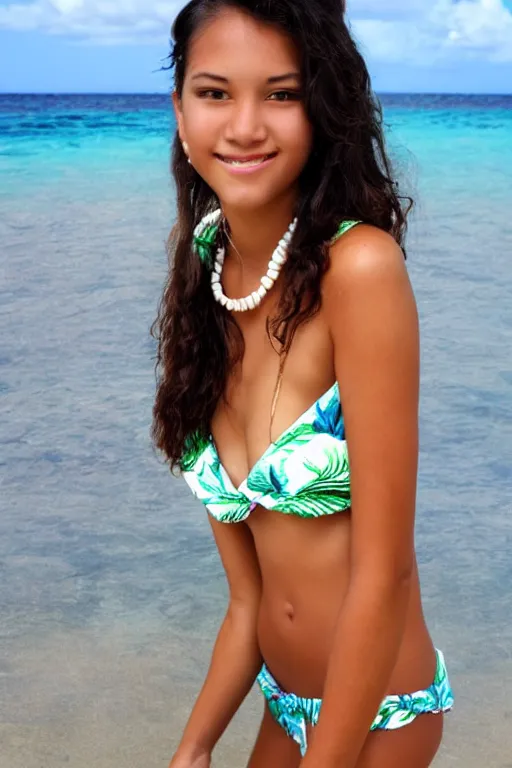 Prompt: beautiful Hawaiian girl