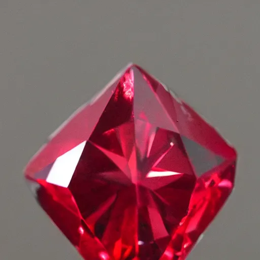 Prompt: award winning photograph of a sparkly red gem