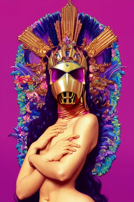 Image similar to a full body portrait of the lisa frank daftpunk vaporwave diva, gothic, highly detailed, digital painting, crown of skulls, artstation, smooth, sharp focus, illustration, art by artgerm and greg rutkowski and alphonse mucha and william - adolphe bouguereau