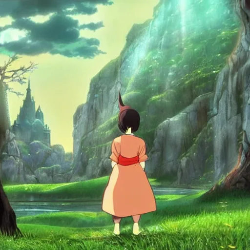 Image similar to beautiful Shrek anime by makoto shinkai