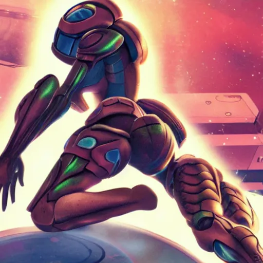 Image similar to samus aran crawling