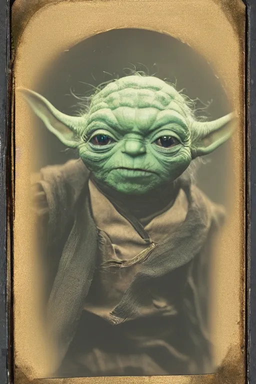 A Tintype Portrait Of Yoda, | Stable Diffusion | OpenArt