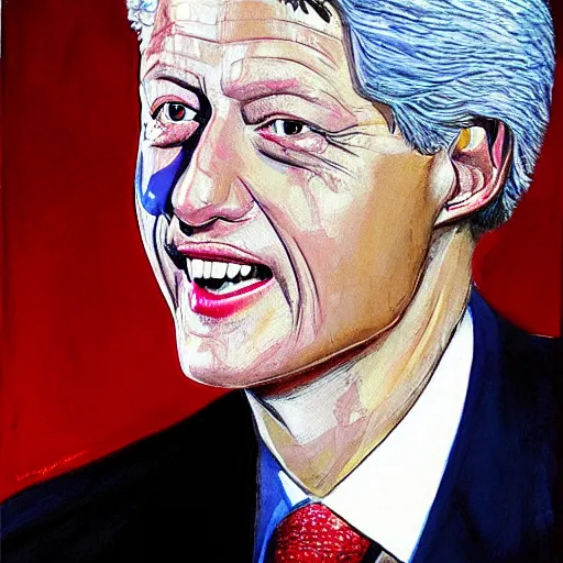 Image similar to bill clinton by kent williams