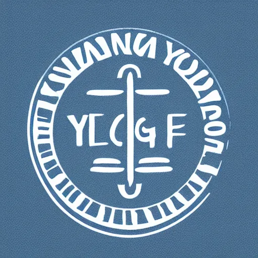 Image similar to logo for yoga service with text elena gladkaya behance blue
