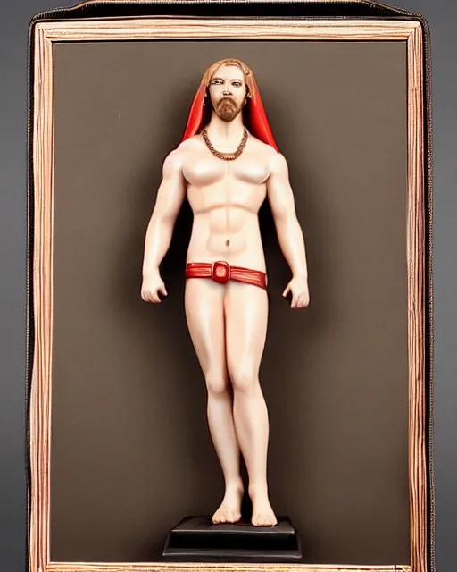 Prompt: muscular virgin mary tom of finland