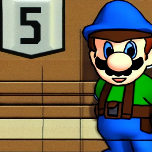 Prompt: solid snake in super mario 6 4