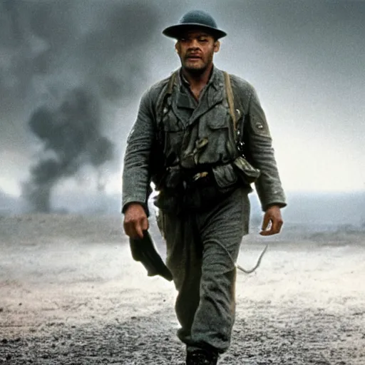 Image similar to Laurence Fishburne in Saving Private Ryan