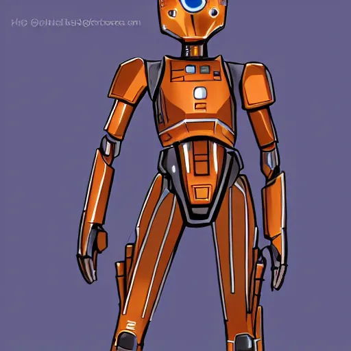 Prompt: a Hyperdetailedaward winning Sketch of HK-47 from Knights of the Old Republic