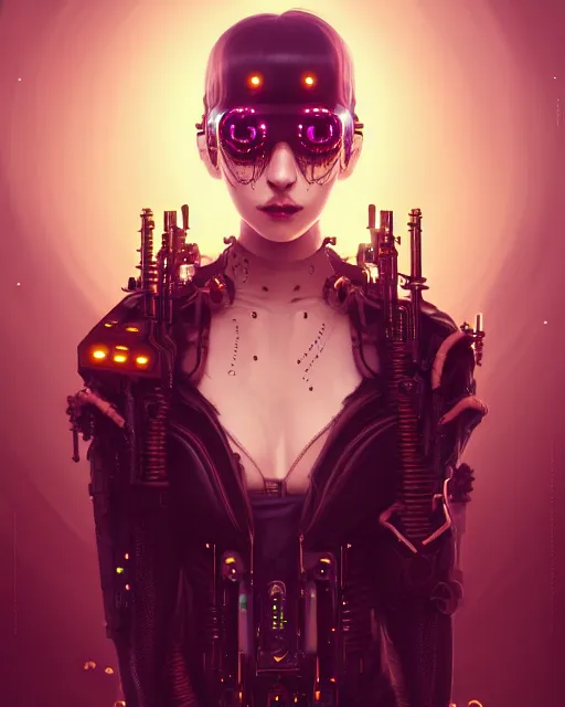 Image similar to soft lustrous ebony ivory biotech raver gutter punk gothic cyborg, golden ratio, details, scifi, fantasy, cyberpunk, intricate, decadent, highly detailed, digital painting, octane render, artstation, concept art, smooth, sharp focus, illustration, art by artgerm, loish, wlop