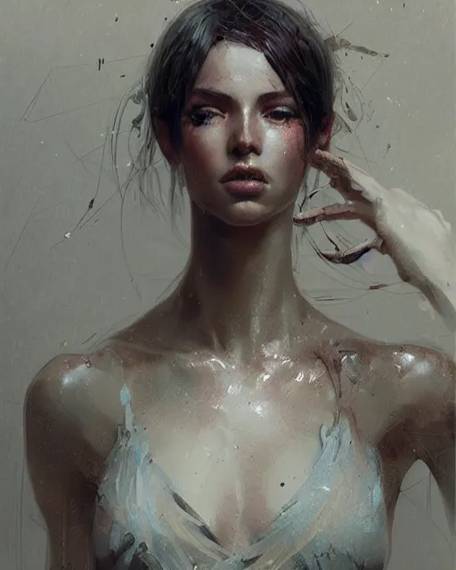 Image similar to beauty girl, perfect body, hyper detailed, insane details, intricate, elite, elegant, luxury, by ismail inceoglu dragan bibin hans thoma greg rutkowski alexandros pyromallis rene maritte illustrated, perfect face, fine details, realistic shaded, fine - face, pretty face