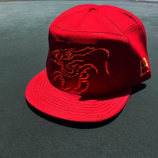 Image similar to china red dragon mark on hat