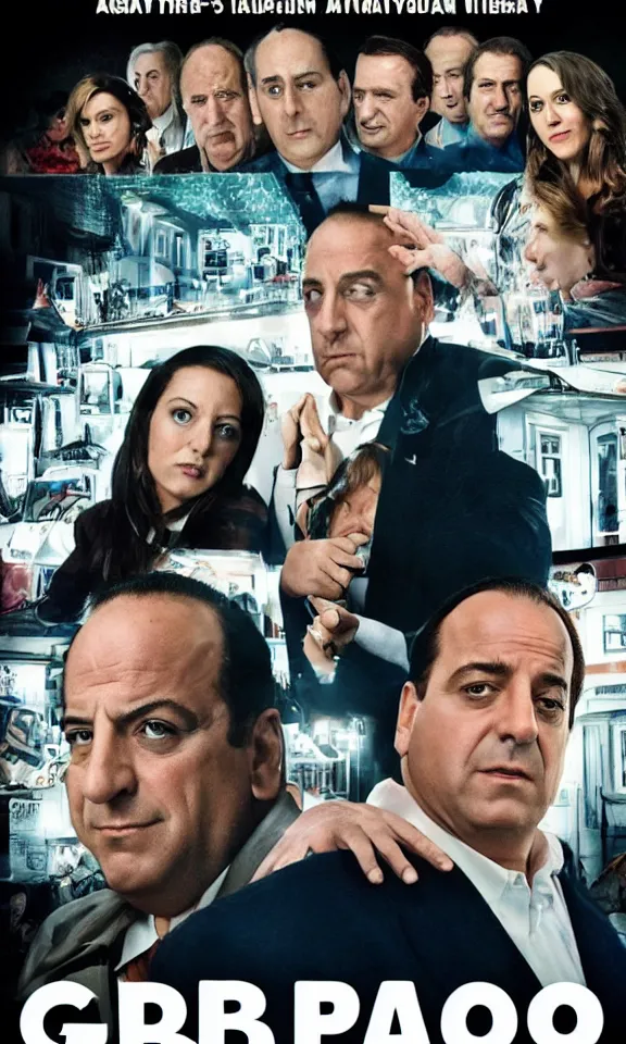 Prompt: movie poster for gabagool : a sopranos story