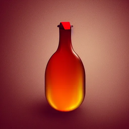 Prompt: bottle with liquid universe, minimalist background