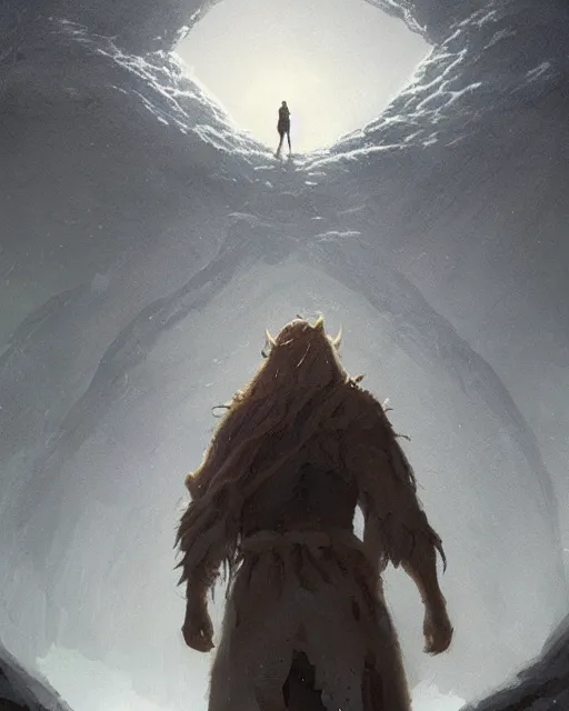 Image similar to a druid standing in a circle at the beginning of the world by greg rutkowski