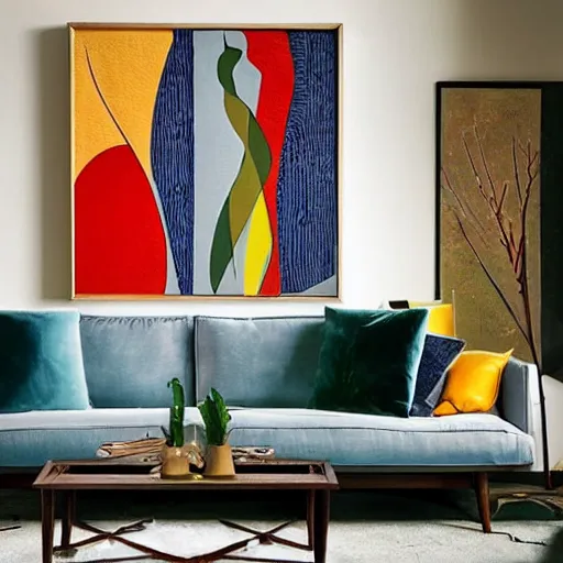 Image similar to stunning mid century modern art