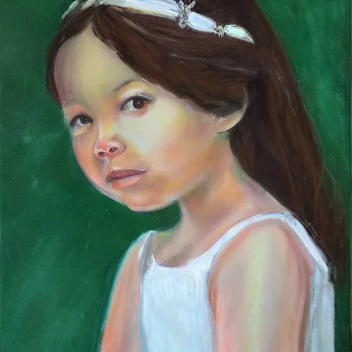 Prompt: portrait of a Flower Girl by Joanna Canara