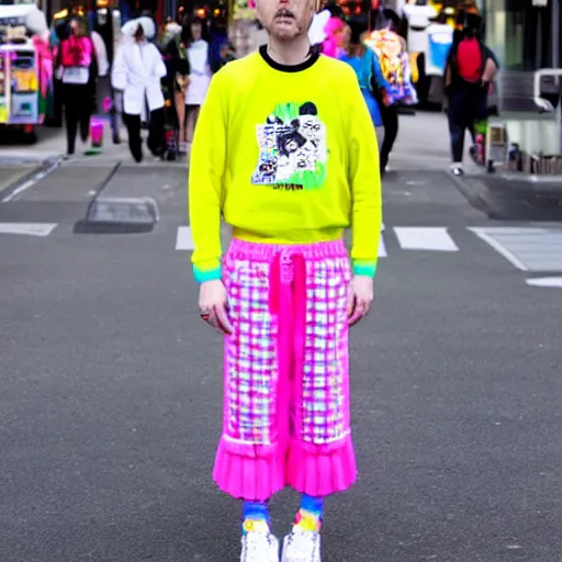Prompt: colorful walter white harajuku outfit