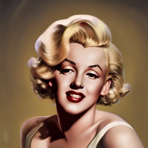 Prompt: masterpiece portrait of a beautiful stunning marilyn monroe in seven year itch, dynamic pose, above view, top lighting, art by charlie bowater, gil elvgren, ilya kuvshinov, mary jane ansell, cryengine, lumion render, 8 k realistic, hyper detailed, digital painting, artstation, concept art, ray tracing, perfect face