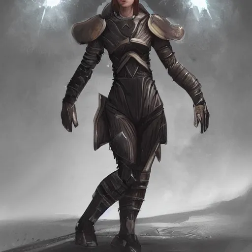 Prompt: scifi female warrior, d & d, science fiction, fantasy, concept art, matte, sharp focus, illustration, concept art, character art,