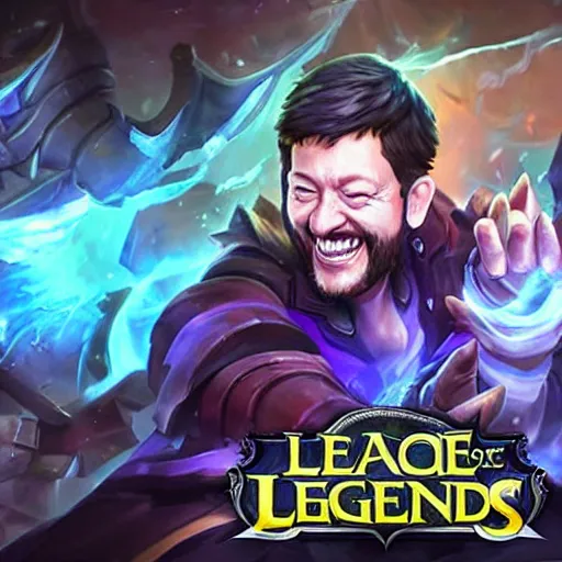 Image similar to mariano rajoy league of legends champion splashart