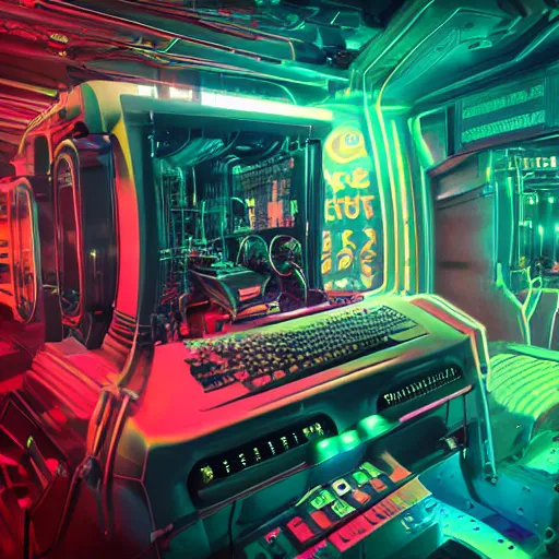 Image similar to album art, tripmachine, album is called tripmachine, photo of a huge futuristic dieselpunk machinery inside a computer, 8 k, fluorescent colors, halluzinogenic, multicolored, exaggerated detailed, front shot, 3 d render, octane