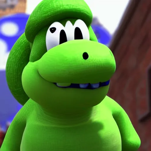 Prompt: fat yoshi