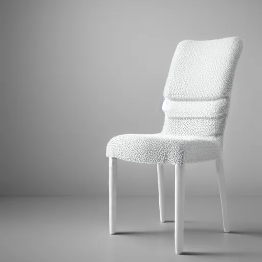 Prompt: a chair sitting in a white room